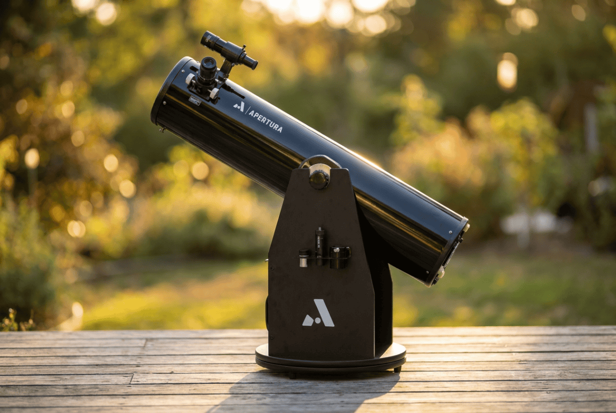 Apertura AD8 8-inch Dobsonian telescope set up outdoors — the best-value top pick among telescopes under $500