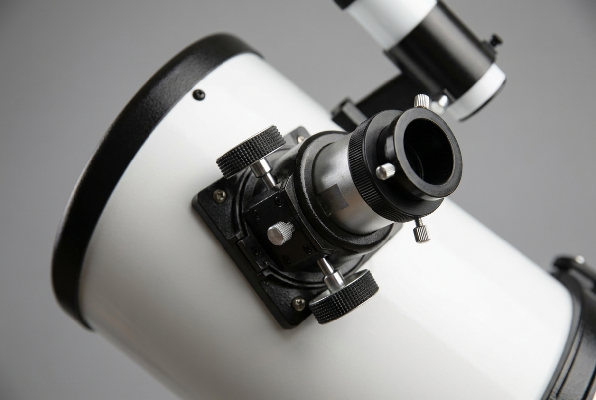 Two-inch Crayford-style focuser on the Sky-Watcher Classic 200P Dobsonian